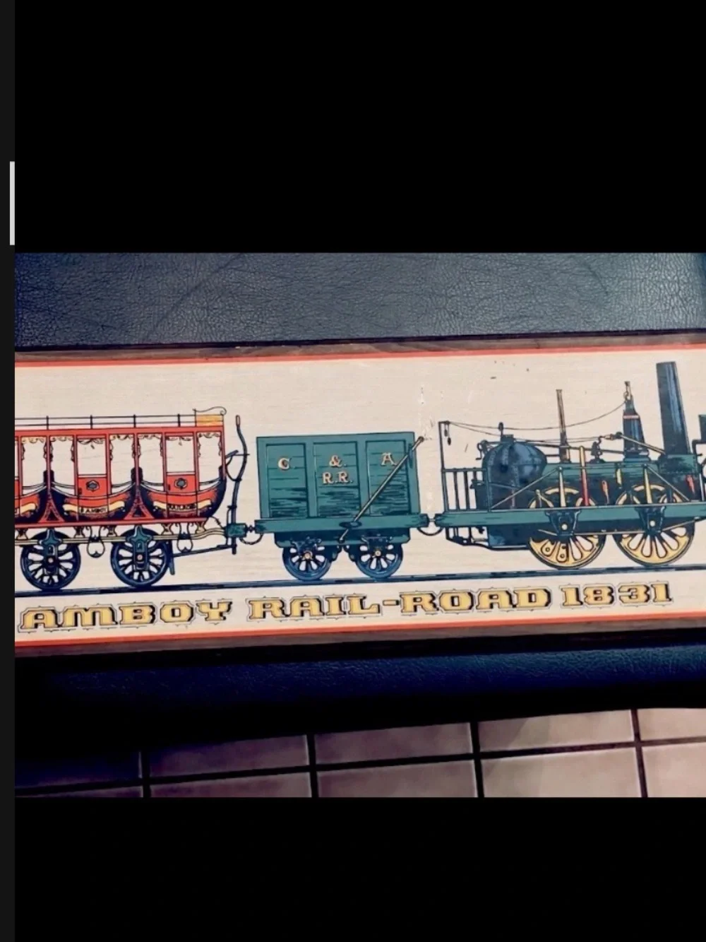 Yorkraft Camden & Amboy Railroad 1831 Wood Painted Sign 36x9